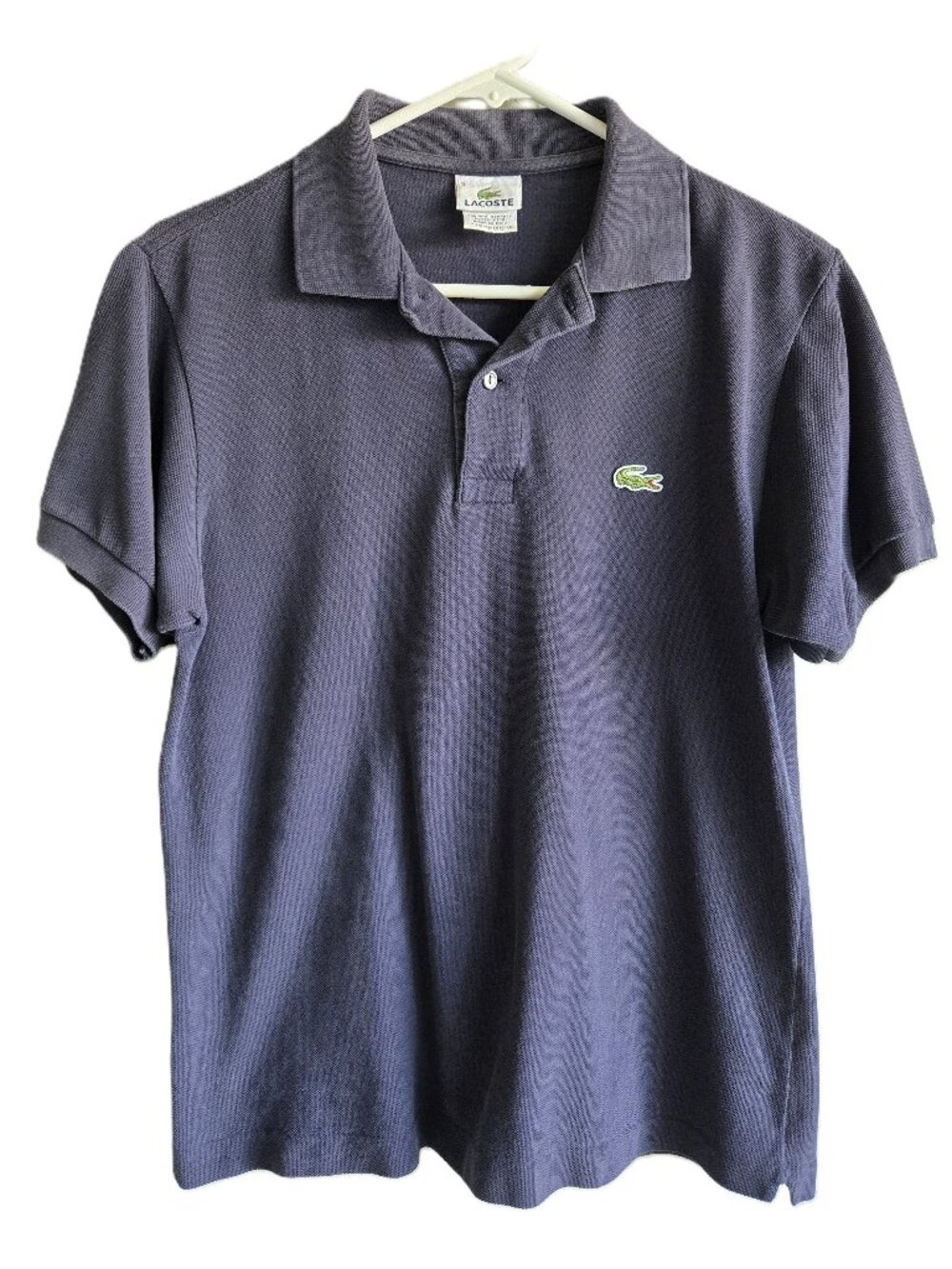 Lacoste Navy Blue Polo Preppy Normcore Classic Shirt Top Women's S